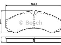 Placute frana IVECO DAILY IV platou sasiu BOSCH 0986424833