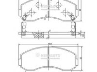 Placute frana J3600101 NIPPARTS pentru Mazda E-serie Kia K2500 Kia Bongo Kia K2700 Kia K2900 Mazda Marathon