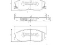 Placute frana J3600526 NIPPARTS pentru Hyundai Santa Hyundai H Hyundai H-1 Hyundai Satallite Hyundai Grandeur Hyundai Xg Hyundai Trajet Hyundai Highway Hyundai Terracan Hyundai Porter Hyundai H300 Hyundai Iload