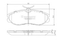 Placute frana J3601056 NIPPARTS pentru Nissan Serena Nissan Mistral Nissan Terrano Renault Kangoo Nissan Vanette