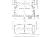 Placute frana J3610512 NIPPARTS pentru Hyundai Ix20 Hyundai I30 Kia Cee d Kia Sportage Hyundai I20 Kia Morning Kia Picanto Hyundai I45 Hyundai Sonata Kia Pro cee d Hyundai Ix35 Hyundai Tucson Kia Rio Hyundai Accent Hyundai Verna Kia Cerato Kia Spectr