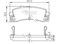 Placute frana J3612008 NIPPARTS pentru Toyota Corolla Toyota Carina Toyota Camry Toyota Celica Toyota Runx Toyota Sprinter Toyota Avensis