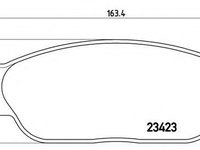 Placute frana JAGUAR S-TYPE (CCX) (1999 - 2009) BREMBO P 36 012