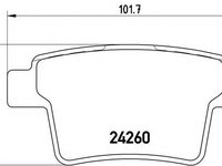 Placute frana JAGUAR X-TYPE (CF1) (2001 - 2009) BREMBO P 24 063