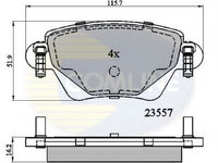 Placute frana JAGUAR X-TYPE (CF1) (2001 - 2009) COMLINE CBP01114