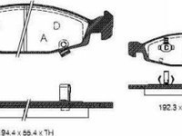 Placute frana Jeep Cherokee (Xj), Grand Cherokee 2 (Wj, Wg) SRLine parte montare : Punte fata