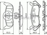 Placute frana JEEP COMMANDER XK BOSCH 0986494142