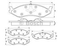 Placute frana JEEP WRANGLER II TJ BOSCH 0986424284