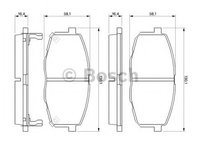 Placute frana KIA CERATO II limuzina (TD) (2009 - 2016) Bosch 0 986 424 811