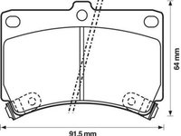 Placute frana Kia Rio (Dc), Mazda 121 2 (Db), 323 C 4 (Bg), 323 C 5 (Ba), 323 F 4 (Bg), 323 F 5 (Ba), 323 P 5 (Ba), 323 S 4 (Bg), 323 S 5 (Ba), Demio (Dw) SRLine parte montare : Punte fata