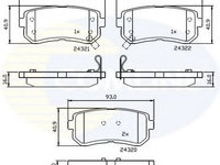 Placute frana KIA RIO II limuzina (JB) (2005 - 2016) COMLINE CBP32016