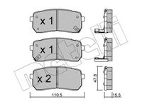 Placute frana KIA SORENTO III METELLI 2207860