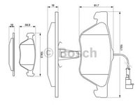 Placute frana LANCIA LYBRA SW 839BX BOSCH 0986494004