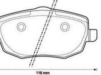 Placute frana LANCIA YPSILON 843 JURID 573144J