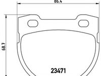 Placute frana LAND ROVER DEFENDER Cabrio (LD) (1990 - 2016) BREMBO P 44 006