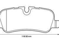 Placute frana Land Rover Discovery 3 (La, Taa), Discovery 4 (La), Range Rover 3 (Lm), Range Rover Sport (Ls) SRLine parte montare : Punte spate