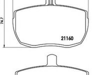 Placute frana LAND ROVER DISCOVERY I LJ LG HELLA 8DB355005831