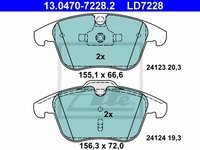 Placute frana LAND ROVER FREELANDER 2 (LF_, FA_) (2006 - 2014) ATE 13.0470-7228.2