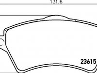 Placute frana LAND ROVER FREELANDER Soft Top LN TEXTAR 2361501