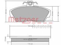 Placute frana LAND ROVER FREELANDER Soft Top LN METZGER 1170646