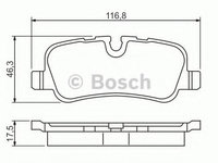 Placute frana LAND ROVER RANGE ROVER Mk III (LM) (2002 - 2012) Bosch 0 986 494 148