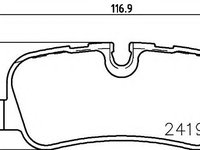 Placute frana LAND ROVER RANGE ROVER Mk III (LM) (2002 - 2012) Textar 2419281