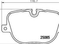 Placute frana LAND ROVER RANGE ROVER SPORT (LS) (2005 - 2013) BREMBO P 44 025