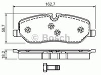 Placute frana LAND ROVER RANGE ROVER SPORT LS BOSCH 0986494147