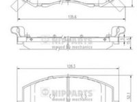 Placute frana LEXUS GS JZS147 NIPPARTS J3602074