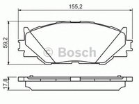 Placute frana LEXUS IS II GSE2 ALE2 USE2 BOSCH 0986494316