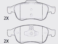 Placute frana LVXL1418 MOTAQUIP pentru Renault Megane Renault ScEnic Renault Gran Dacia Dokker Dacia Lodgy Dacia Duster