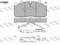 Placute frana MAN M 2000 M FTE BL1758D2