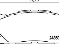 Placute frana Mazda 3 (Bk), Toyota Camry (Cv1, Xv1, V1) SRLine parte montare : Punte fata