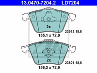 Placute frana MAZDA 3 (BL) (2008 - 2016) ATE 13.0470-7204.2