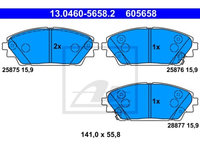 Placute frana Mazda 3 (Bm), 2013-2019, Cx-3 (Dk), 01.2015-, Motorizare 1.5/ 1.5 D, ATE