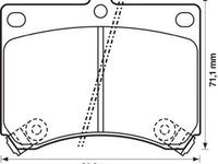 Placute frana Mazda 323 C 4 (Bg), 323 C 5 (Ba), 323 F 4 (Bg), 323 F 5 (Ba), 323 P 5 (Ba), 323 S 4 (Bg), 323 S 5 (Ba), Mx-3 (Ec) SRLine parte montare : Punte fata