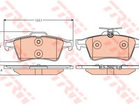 Placute frana MAZDA 5 (CW) (2010 - 2016) TRW GDB2086