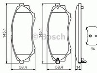 Placute frana MAZDA BT-50 CD UN BOSCH 0986494323