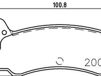 Placute frana MAZDA MX-3 EC HELLA 8DB355005701