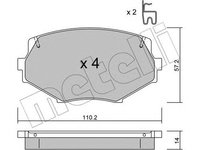 Placute frana MAZDA MX-5 I NA METELLI 2204720