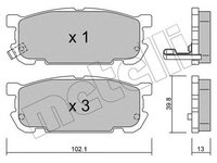 Placute frana MAZDA MX-5 II NB METELLI 2206080