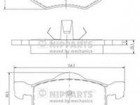 Placute frana MAZDA TRIBUTE EP NIPPARTS J3603057