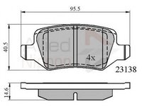 Placute frana MERCEDES-BENZ A-CLASS W168 COMLINE ADB01149