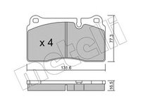 Placute frana MERCEDES-BENZ A-CLASS W176 METELLI 2206950