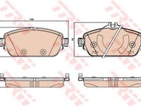 Placute frana MERCEDES-BENZ C-CLASS W205 TRW GDB2070