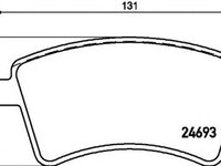 Placute frana MERCEDES-BENZ CITAN Mixto 415 HELLA 8DB355013961