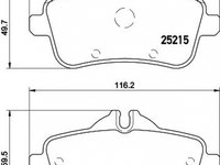 Placute frana MERCEDES-BENZ CLA Shooting Brake X117 TEXTAR 2521501