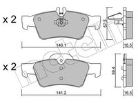 Placute frana MERCEDES-BENZ E-CLASS W211 METELLI 2205680