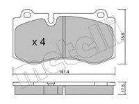 Placute frana MERCEDES-BENZ E-CLASS W211 METELLI 2206690