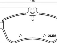 Placute frana MERCEDES-BENZ E-CLASS W212 HELLA 8DB355012581